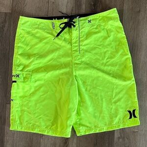 Hurley Men's Neon Green Board Shorts